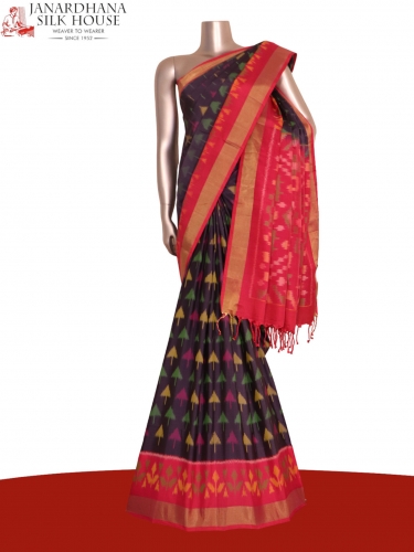 Designer Exclusive Handloom Ikat Soft Silk Saree